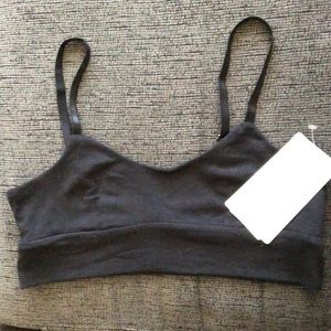 Athleta well rested rib sleep bra Womens medium black soft longline lightweight